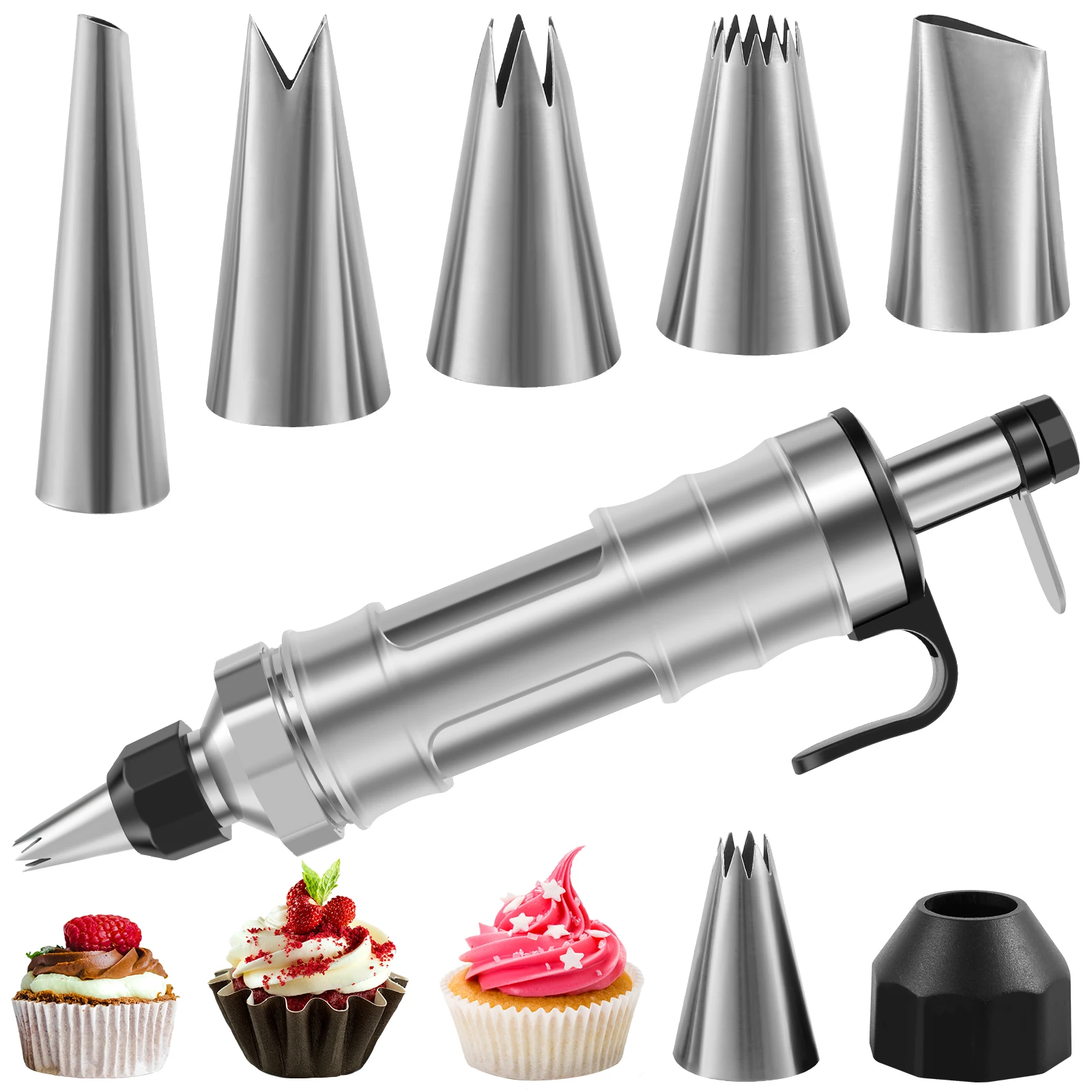 DIY Cake Decorating Piping Syringe Set Reusable Cupcake Frosting Piping Kit Multifunctional Dessert Decorating Syringe Set
DIY Cake Decorating Piping Syringe Set Reusable Cupcake Frosting Piping Kit Multifunctional Dessert Decorating Syringe Set