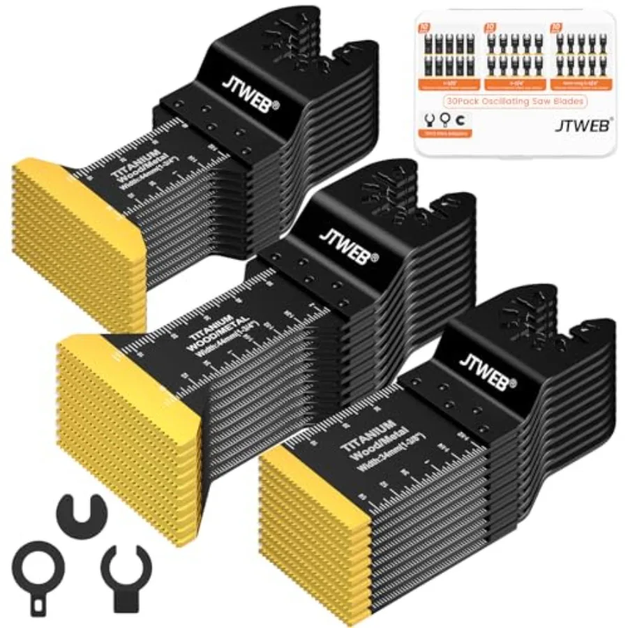 30PCS Titanium Oscillating Saw Blades Metal Cutting Multitool Oscillating Tool Blade Kits for Nails Wood Plastic for Milwaukee
30PCS Titanium Oscillating Saw Blades Metal Cutting Multitool Oscillating Tool Blade Kits for Nails Wood Plastic for Milwaukee