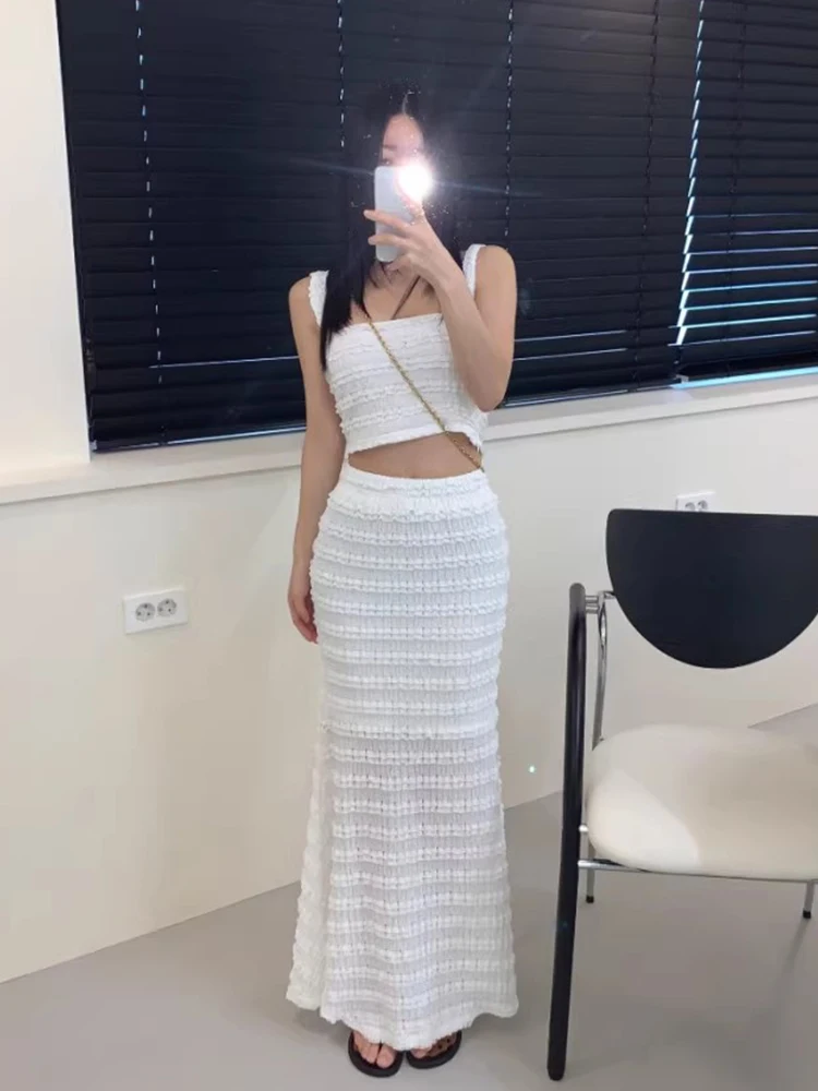 High Waist ort Vest Strap Women's Summer New Sle Slimming f Skirt Wooden Bells Faionable Two-Piece Set
High Waist ort Vest Strap Women's Summer New Sle Slimming f Skirt Wooden Bells Faionable Two-Piece Set