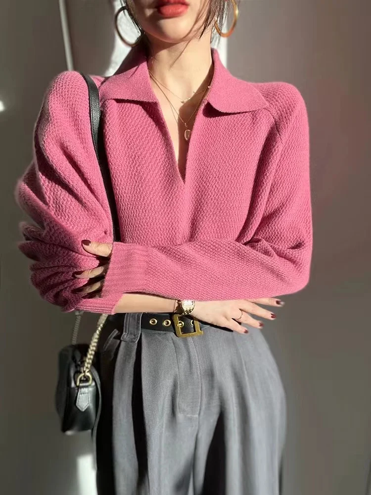 Women's Solid Pullover V-Neck Comfortable Soft 100% Merino Wool Knitted Sweater Casual Loose Simple Grace Warm Clothing Tops
Women's Solid Pullover V-Neck Comfortable Soft 100% Merino Wool Knitted Sweater Casual Loose Simple Grace Warm Clothing Tops