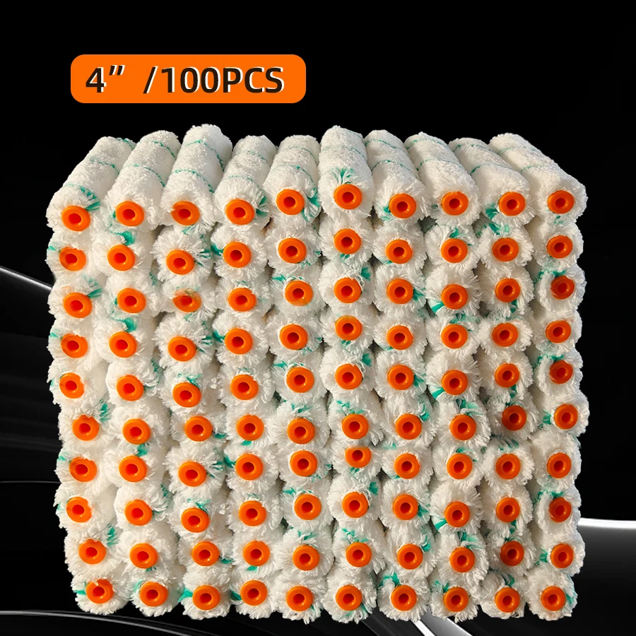 100Pcs 4 Inch Fine Velvet Paint Roller Core Lint Free No Shedding Mini Roller Brush for Latex Paint Art Wall Paint Interior Deco
100Pcs 4 Inch Fine Velvet Paint Roller Core Lint Free No Shedding Mini Roller Brush for Latex Paint Art Wall Paint Interior Deco