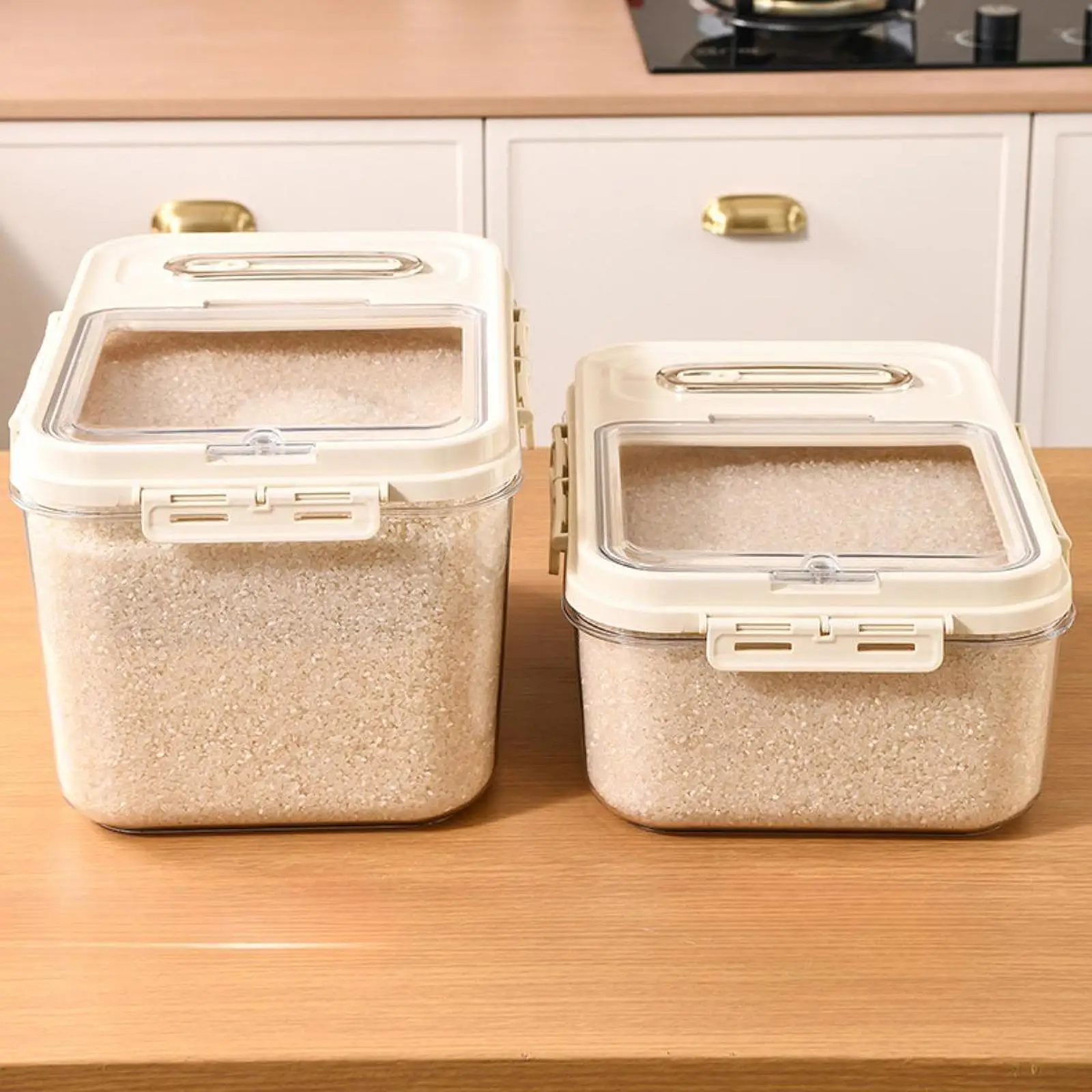 Cereal Rice Food Storage Container Measuring Cup Grain Rice Storage Bin
Cereal Rice Food Storage Container Measuring Cup Grain Rice Storage Bin