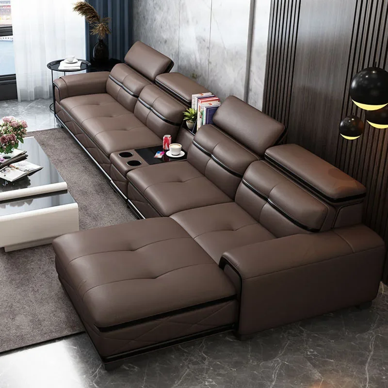 Modern Genuine Leather Sectional Sofa Sets Couch Sofas with USB Charging and Bluetooth Speaker - MINGDIBAO Living Room Furniture
Modern Genuine Leather Sectional Sofa Sets Couch Sofas with USB Charging and Bluetooth Speaker - MINGDIBAO Living Room Furniture