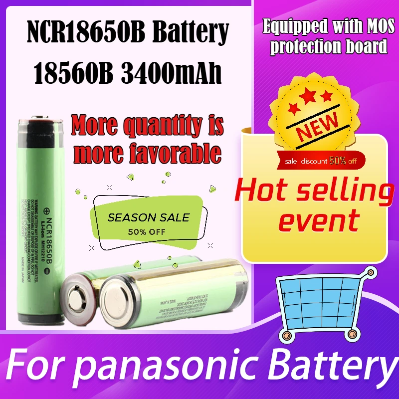 The 3400mAh Rechargeable Battery for The Panasonic NCR18650B Flashlight Battery with A Protection Board
The 3400mAh Rechargeable Battery for The Panasonic NCR18650B Flashlight Battery with A Protection Board