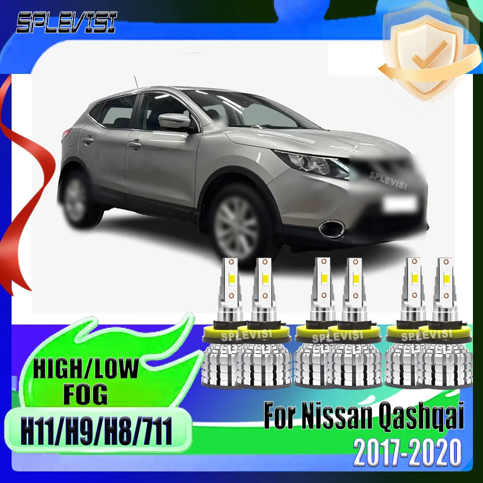 6000K Long Life Span Clear White SPLEVISI LED Headlight High Low Beam Foglamp Bulbs Set For Nissan Qashqai 2017 2018 2019 2020
6000K Long Life Span Clear White SPLEVISI LED Headlight High Low Beam Foglamp Bulbs Set For Nissan Qashqai 2017 2018 2019 2020