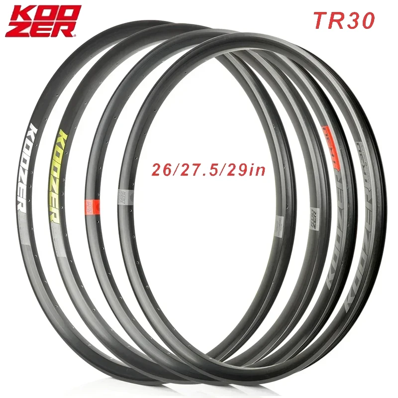 Koozer TR30 MTB bicycle wheel rim 32H 4D intelligent drilling 26/27.5/29 inches tubeless 30mm wheel bicycle wheel rim 
Koozer TR30 MTB bicycle wheel rim 32H 4D intelligent drilling 26/27.5/29 inches tubeless 30mm wheel bicycle wheel rim