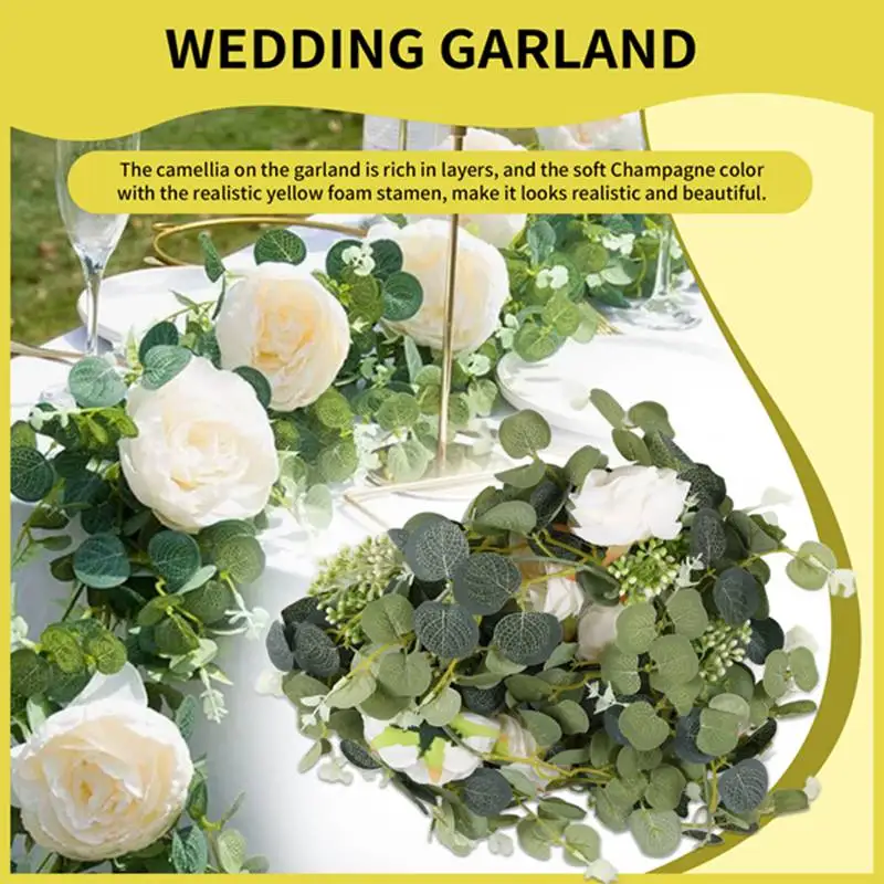 artificial decoration2 Pack Eucalyptus Garland with Champagne RoseGreenery Garland Bulk Artificial Silk Floral Eucalyptus
artificial decoration2 Pack Eucalyptus Garland with Champagne RoseGreenery Garland Bulk Artificial Silk Floral Eucalyptus