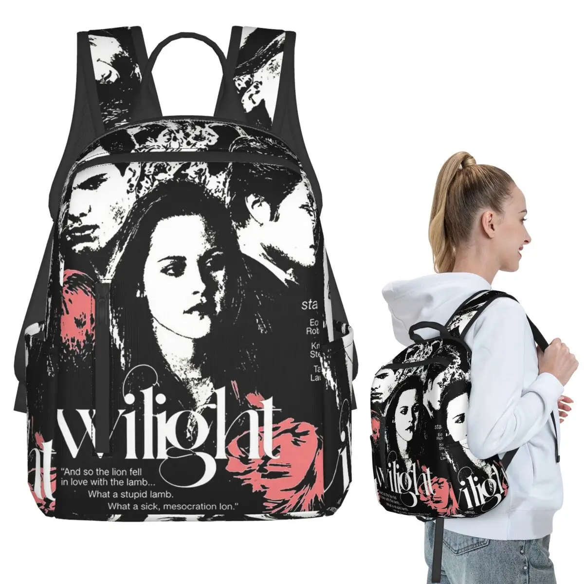 Movie TV Film Twilight Backpack Student BookBag Children School Bag Laptop Shoulder Bags Men Women
Movie TV Film Twilight Backpack Student BookBag Children School Bag Laptop Shoulder Bags Men Women