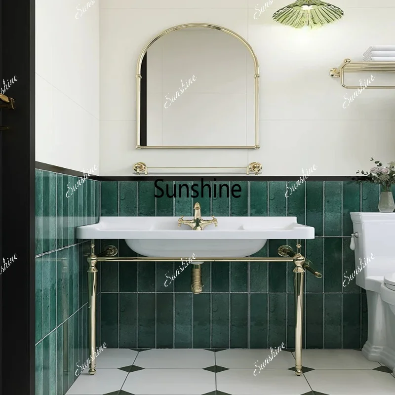 French retro integrated bracket washbasin floor-to-ceiling homestay
French retro integrated bracket washbasin floor-to-ceiling homestay