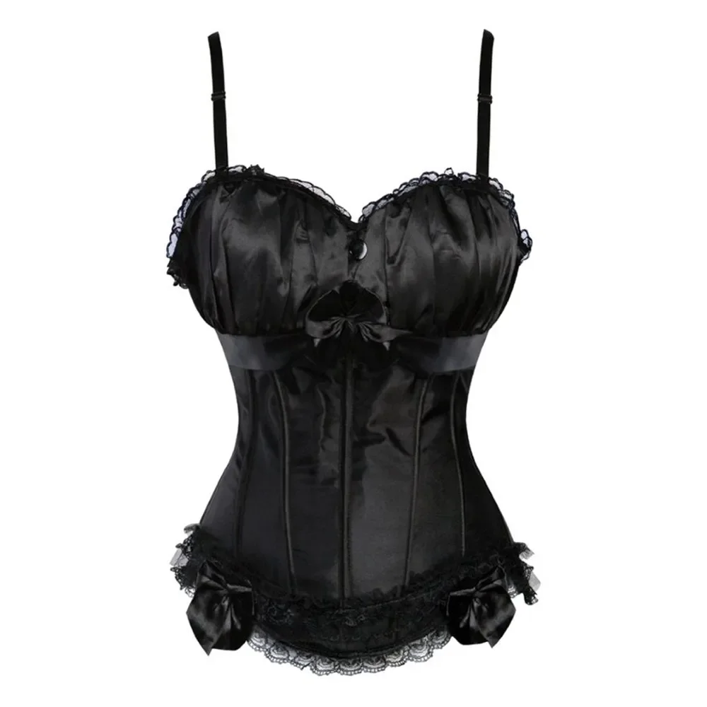 Sexy Satin Overbust Corset Adjustable Shoulder Straps Side Zipper Overbust Corset Women Body Shaping Underwear Cup Tops
Sexy Satin Overbust Corset Adjustable Shoulder Straps Side Zipper Overbust Corset Women Body Shaping Underwear Cup Tops