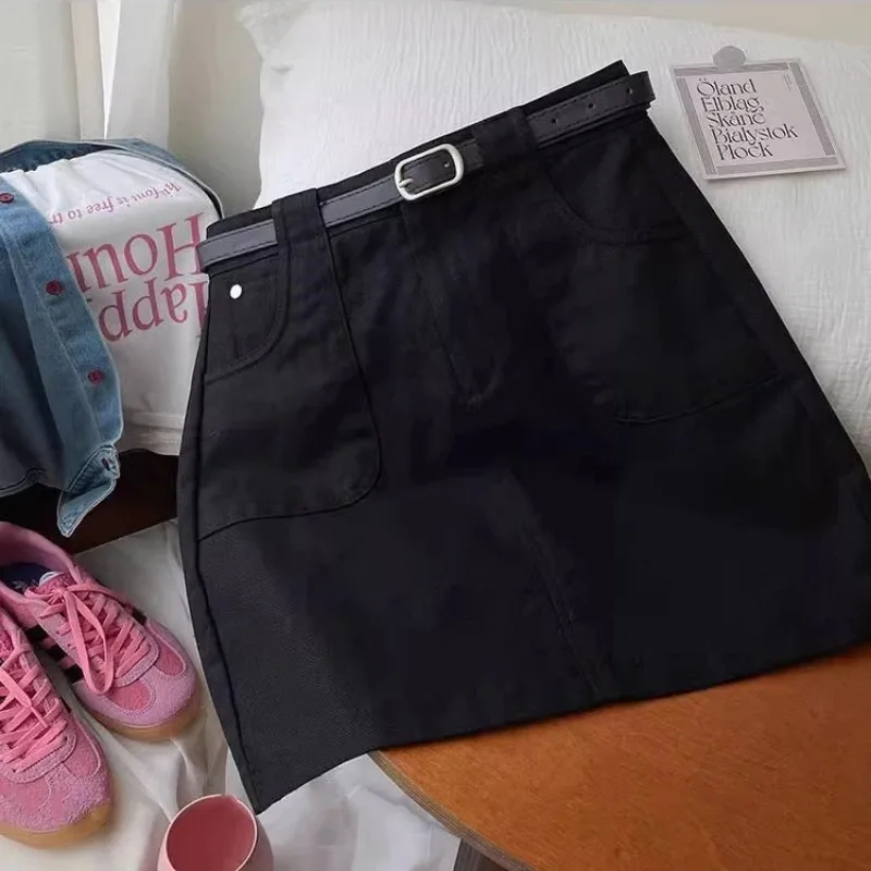 Preppy Style High Waist A Line Denim Mini Skirt Women With Belt Slim Anti Exposure Short Skirt For Petite
Preppy Style High Waist A Line Denim Mini Skirt Women With Belt Slim Anti Exposure Short Skirt For Petite