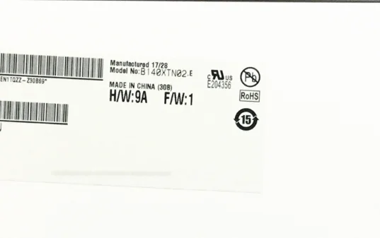 14.0'' B140XTN02.E B140XTN02.D B140XTN02.A B140XTN02.4 LP140WH8-TPC1 N140BGE-E33 E43 LP140WHU-TPF1 LCD Screen EDP 30 Pins
14.0'' B140XTN02.E B140XTN02.D B140XTN02.A B140XTN02.4 LP140WH8-TPC1 N140BGE-E33 E43 LP140WHU-TPF1 LCD Screen EDP 30 Pins