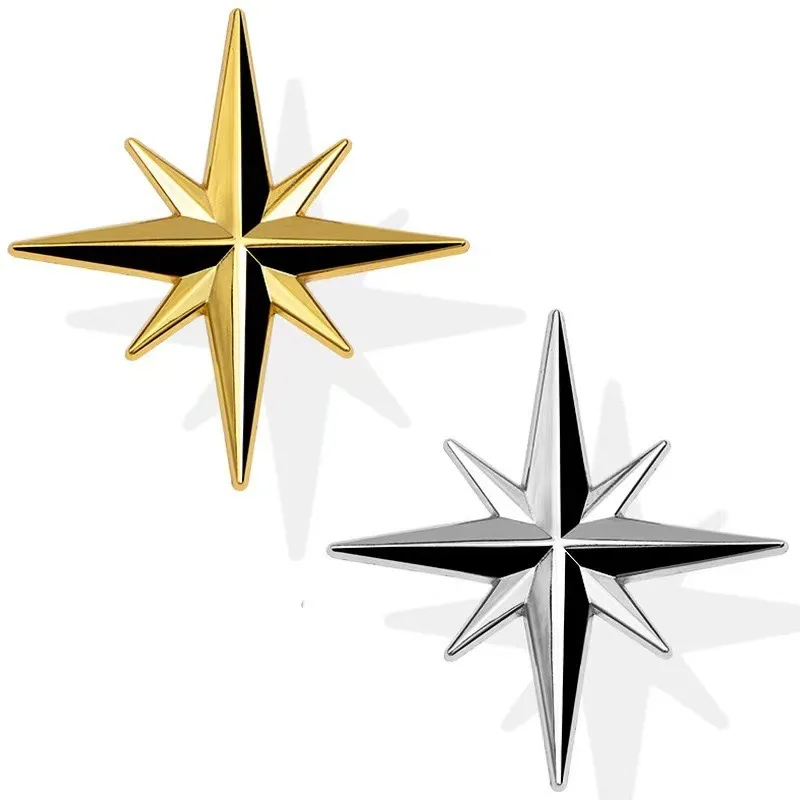 Car Styling 3D Eight-pointed Octagonal star Metal Alloy Adhesive Emblem Trunk Badge Fender Sticker Body Decal Car Accessory 
Car Styling 3D Eight-pointed Octagonal star Metal Alloy Adhesive Emblem Trunk Badge Fender Sticker Body Decal Car Accessory