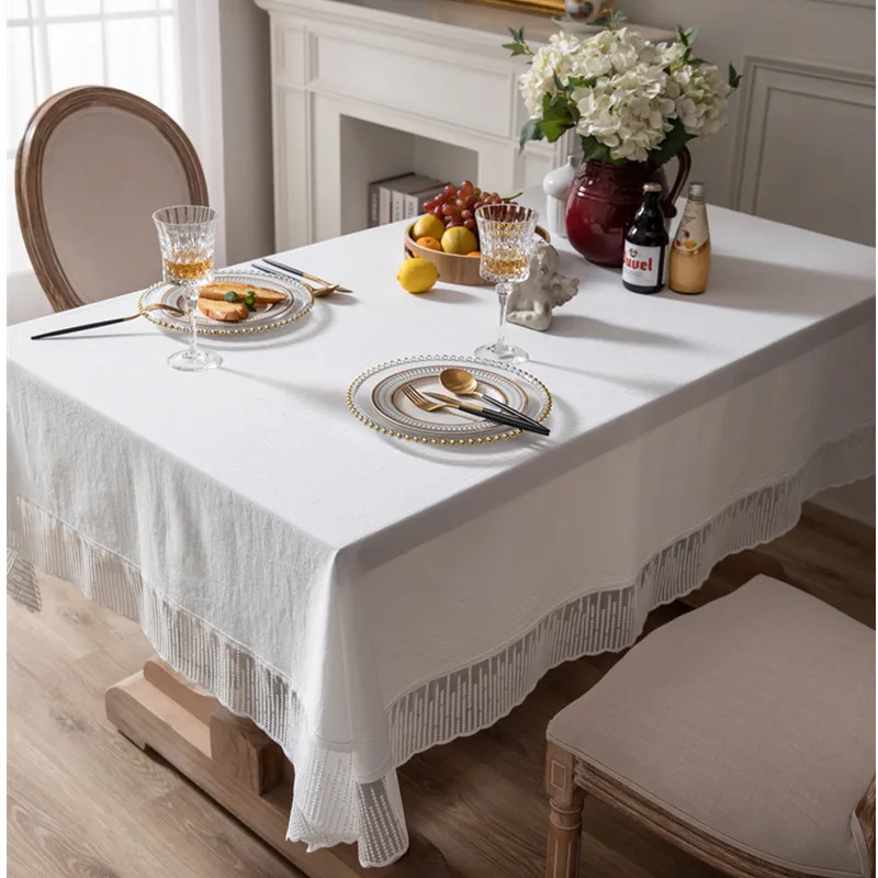 Washable Cotton Solid Color Lace Edge Tablecloth Coffee Table Cover for Kitchen Dinning Luxury Table Decor Photo Background
Washable Cotton Solid Color Lace Edge Tablecloth Coffee Table Cover for Kitchen Dinning Luxury Table Decor Photo Background