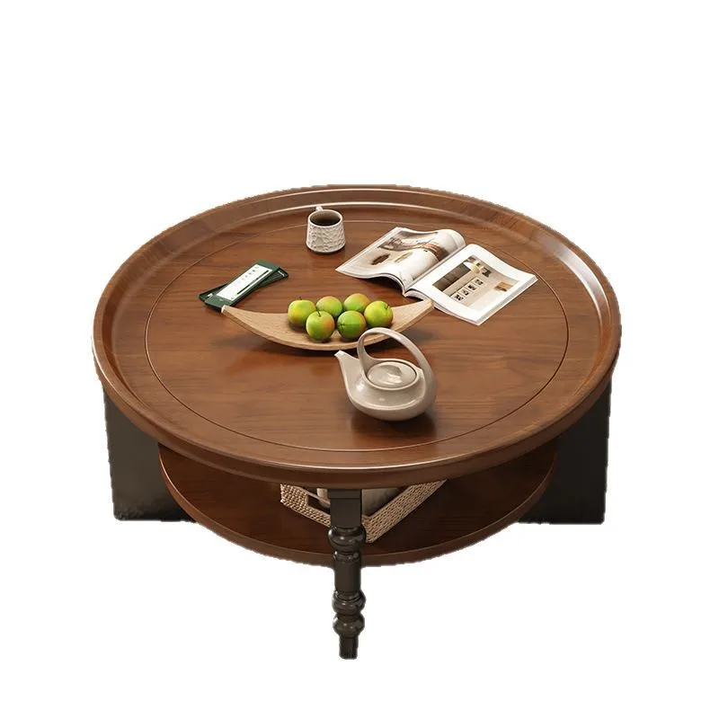 All solid wood coffee round new Chinese tea small apartment household living room small coffee retro
All solid wood coffee round new Chinese tea small apartment household living room small coffee retro