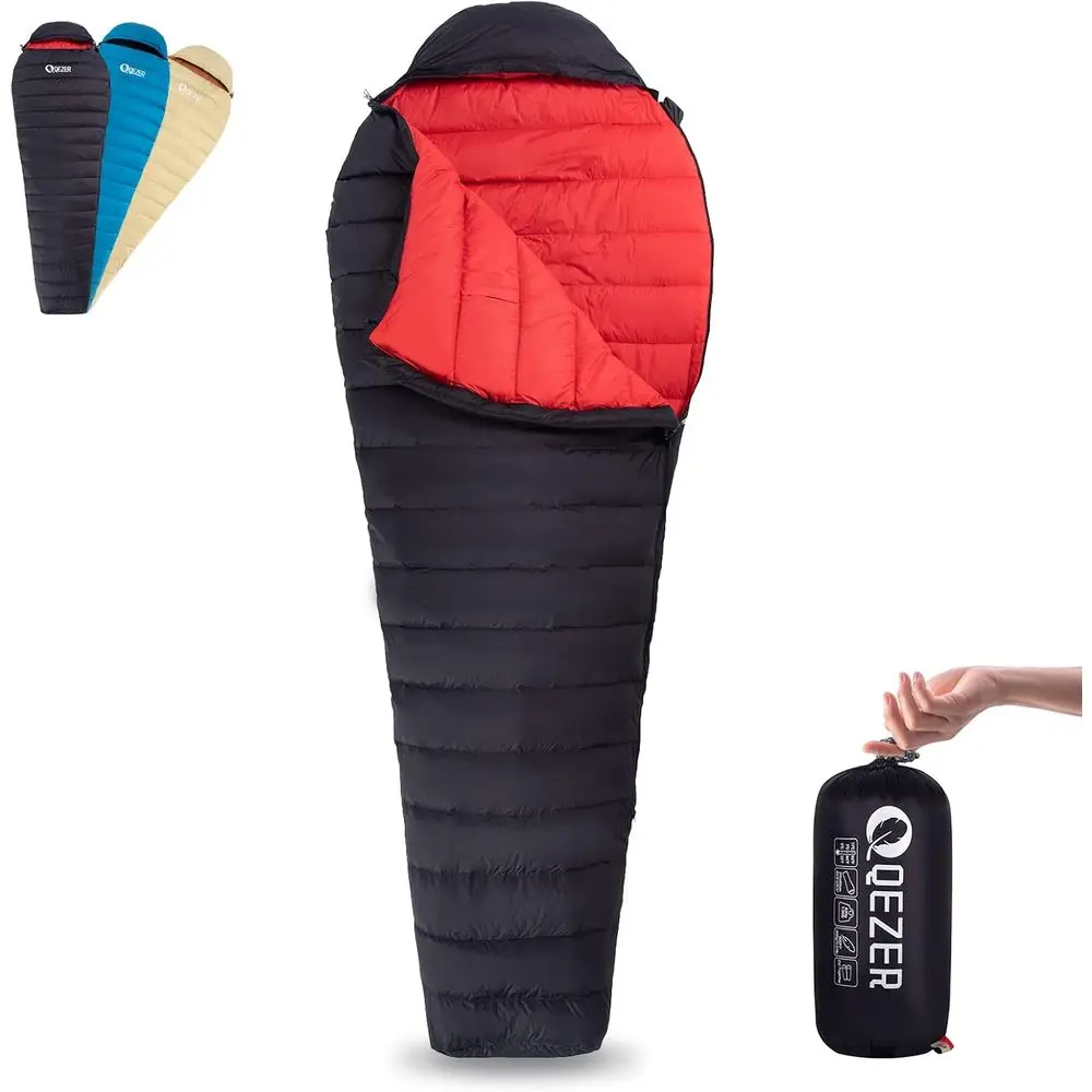 Lightweight 600 Fill Power Down Sleeping Bag for All-Season Backpacking, Hiking, and Camping
Lightweight 600 Fill Power Down Sleeping Bag for All-Season Backpacking, Hiking, and Camping