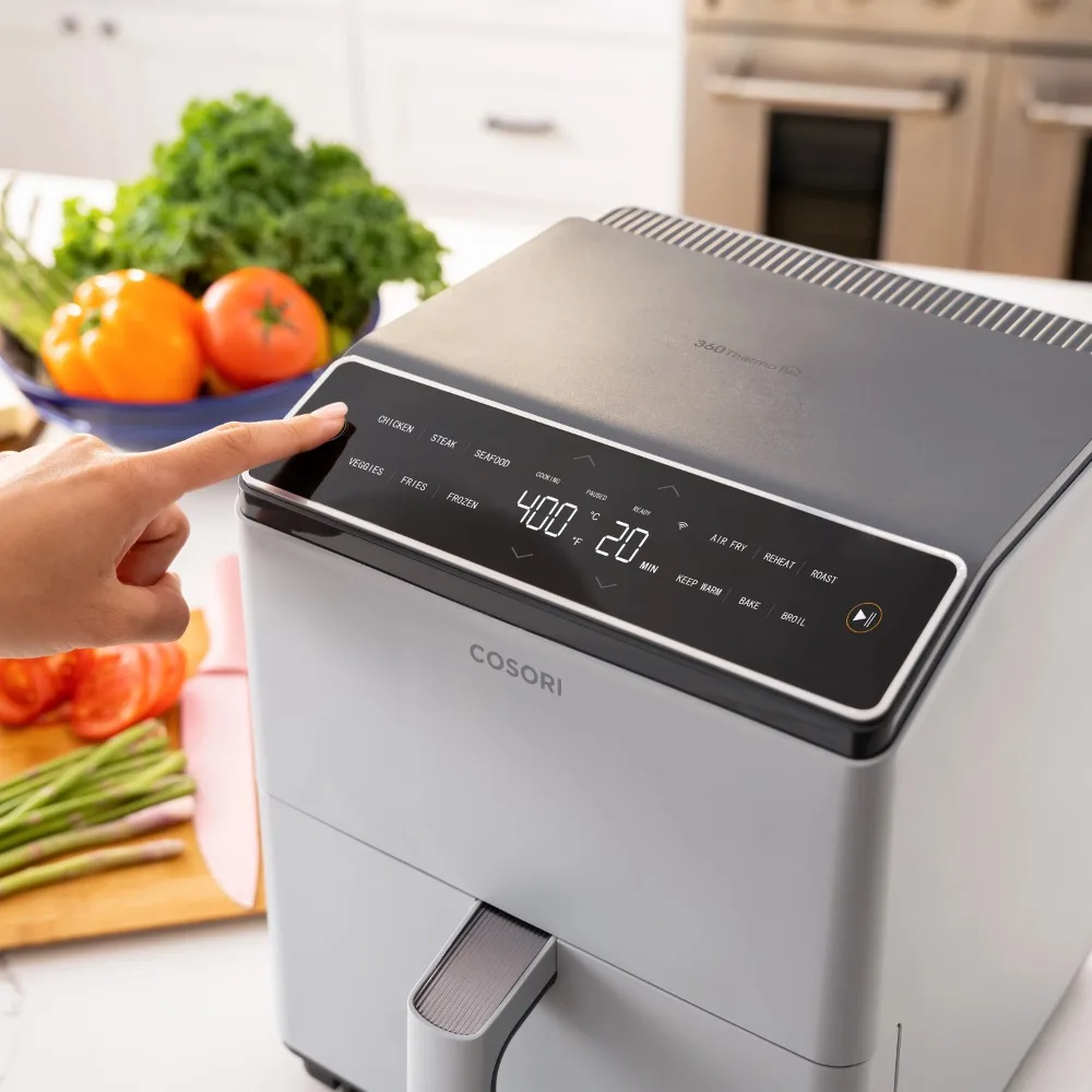 Cosori Dual Blaze 6,8 кварта Smart Air фритюрница, двойные нагревательные элементы, светильник Gray
Cosori Dual Blaze 6,8 кварта Smart Air фритюрница, двойные нагревательные элементы, светильник Gray