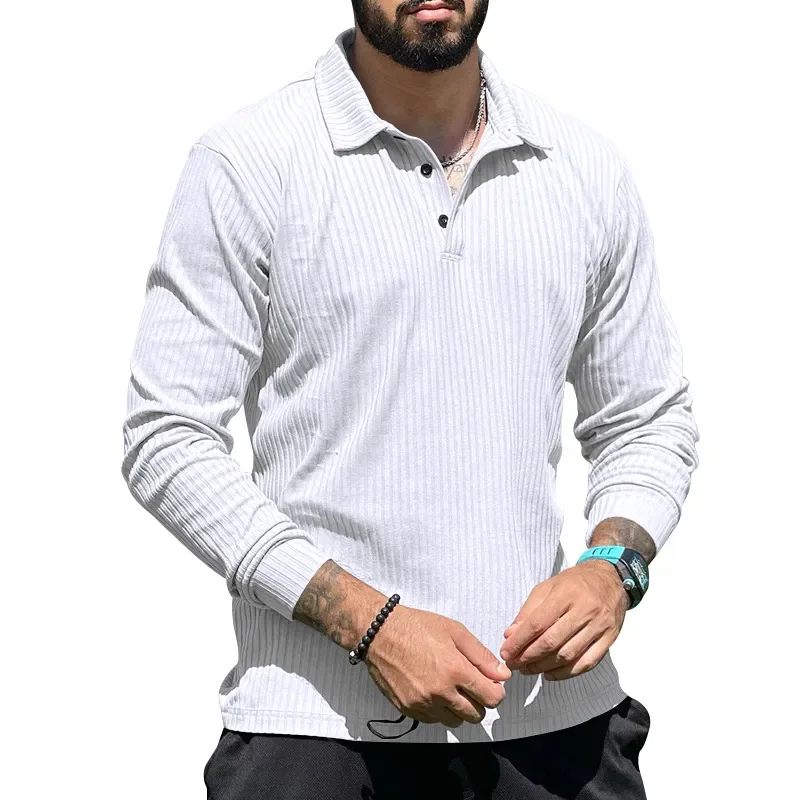 Autumn Casual Long-sleeved T-shirt Men's Lapel Sports Tops Solid Colour Skin-friendly Bottoming Shirt Oversize Male Clothing
Autumn Casual Long-sleeved T-shirt Men's Lapel Sports Tops Solid Colour Skin-friendly Bottoming Shirt Oversize Male Clothing