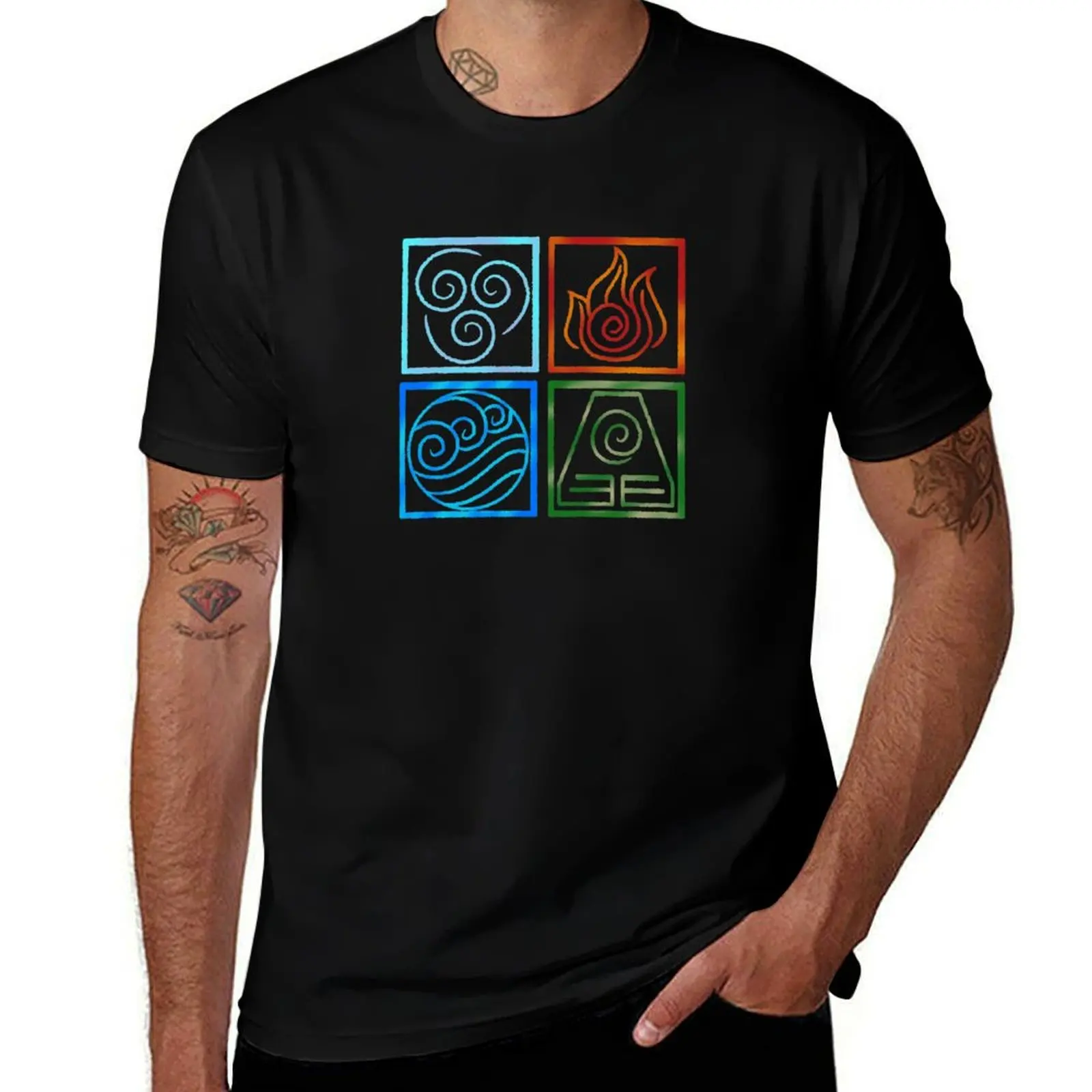 Avatar the Last Airbender Elements T-Shirt summer top sports fans fitted t shirts for men
Avatar the Last Airbender Elements T-Shirt summer top sports fans fitted t shirts for men