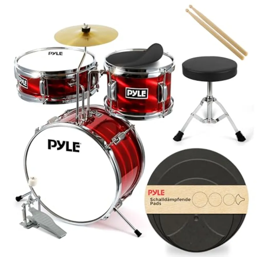 Drum Set 3 Piece Beginner Junior Drummer Kit with 13 Bass Drum Snare Tom Cymbal Adjustable Throne Mutes Drumsticks Red
Drum Set 3 Piece Beginner Junior Drummer Kit with 13 Bass Drum Snare Tom Cymbal Adjustable Throne Mutes Drumsticks Red