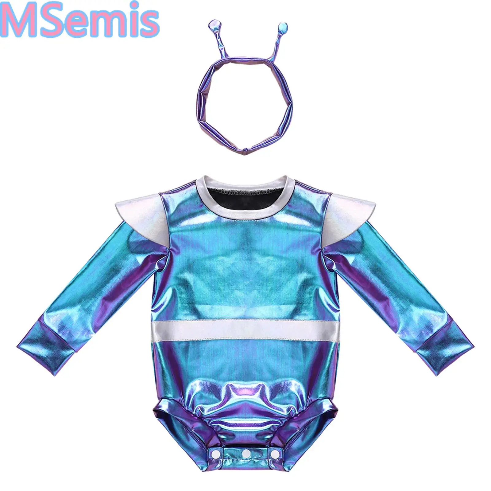 Toddler Boys Girls Metallic Alien Dress-up Costume Jumpsuit Halloween Outer Space Party Cap Sleeve Shiny Romper for Photography
Toddler Boys Girls Metallic Alien Dress-up Costume Jumpsuit Halloween Outer Space Party Cap Sleeve Shiny Romper for Photography
