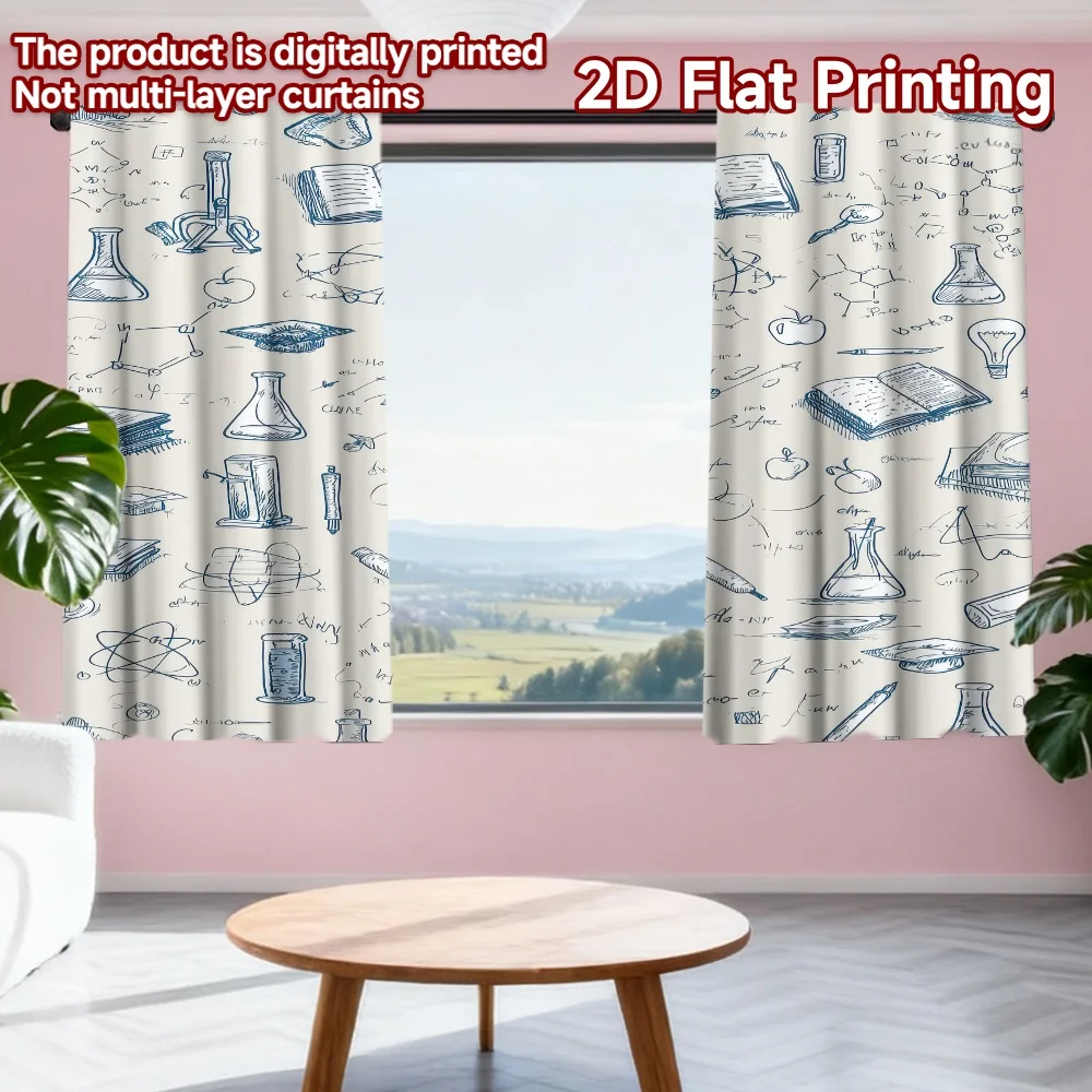 2D flat printing 2pcs Window Curtains Scientific Doodles Collage Digital Printed Polyester Drapes Festive Holiday Perfect for
2D flat printing 2pcs Window Curtains Scientific Doodles Collage Digital Printed Polyester Drapes Festive Holiday Perfect for