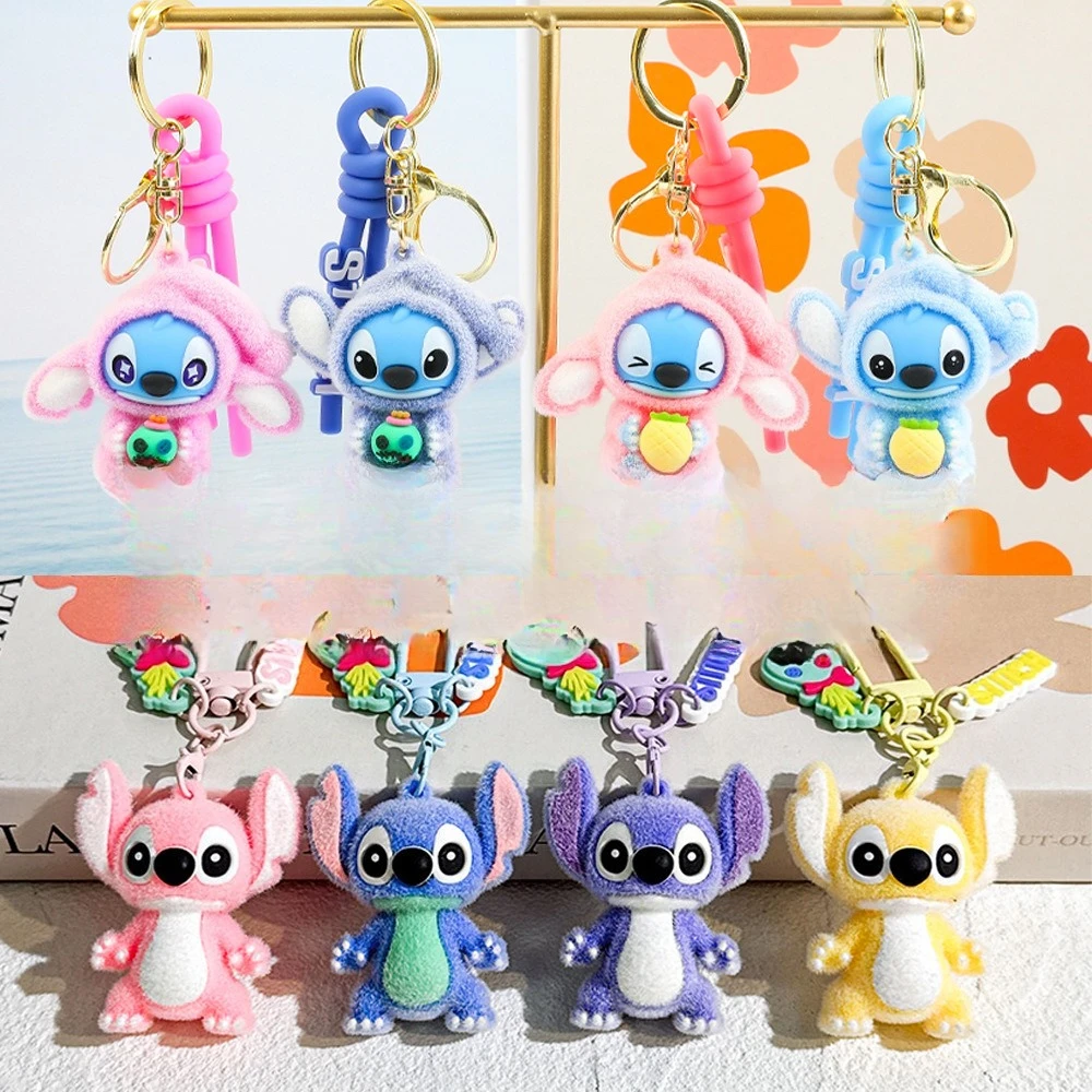 MINISO Disney's new flocking Stitch keychain soft glue doll creative pvc Star Baby car keychain pendant
MINISO Disney's new flocking Stitch keychain soft glue doll creative pvc Star Baby car keychain pendant