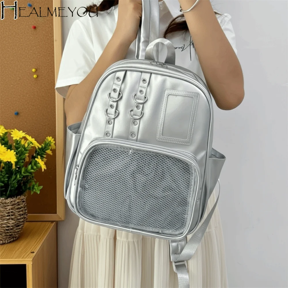 Cute Transparent Transparent Rucksack Y2K PU Shoulder Bag Lolita Personality Display Knapsack Casual Use
Cute Transparent Transparent Rucksack Y2K PU Shoulder Bag Lolita Personality Display Knapsack Casual Use