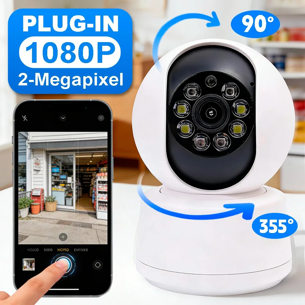 1080P Plug-in Type Wireless Wi-Fi Network Security Camera Home CCTV Baby Monitor Animal 15/-30 Day Play Backmonitoring Camera
1080P Plug-in Type Wireless Wi-Fi Network Security Camera Home CCTV Baby Monitor Animal 15/-30 Day Play Backmonitoring Camera
