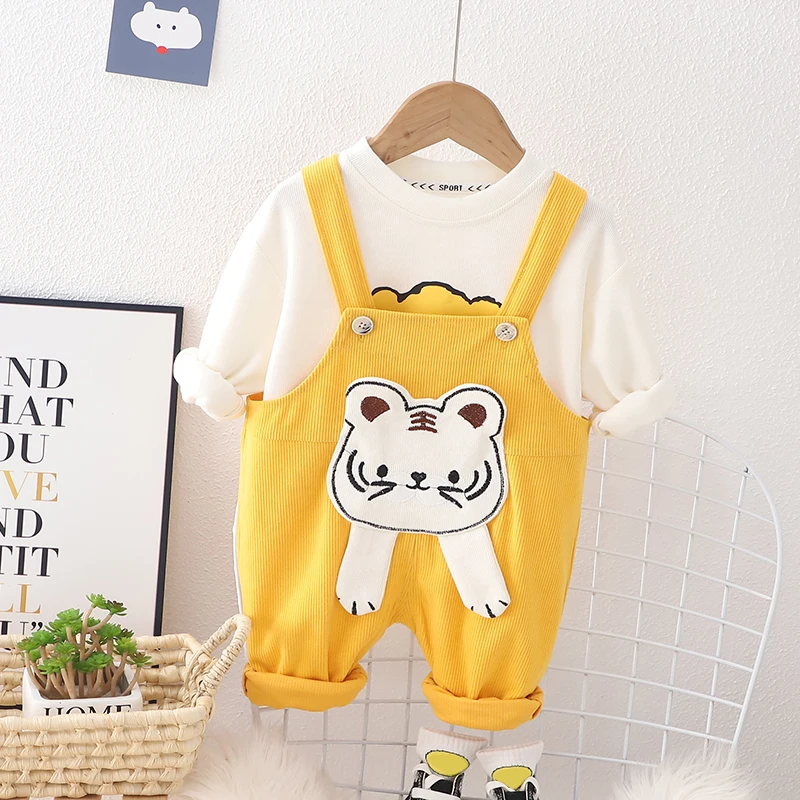 Spring Baby Girls Clothing Sets Boys Cartoon Tiger Pullover Sweatshirt Overalls Children Kids Sportswear Infant Clothes Outfits
Spring Baby Girls Clothing Sets Boys Cartoon Tiger Pullover Sweatshirt Overalls Children Kids Sportswear Infant Clothes Outfits
