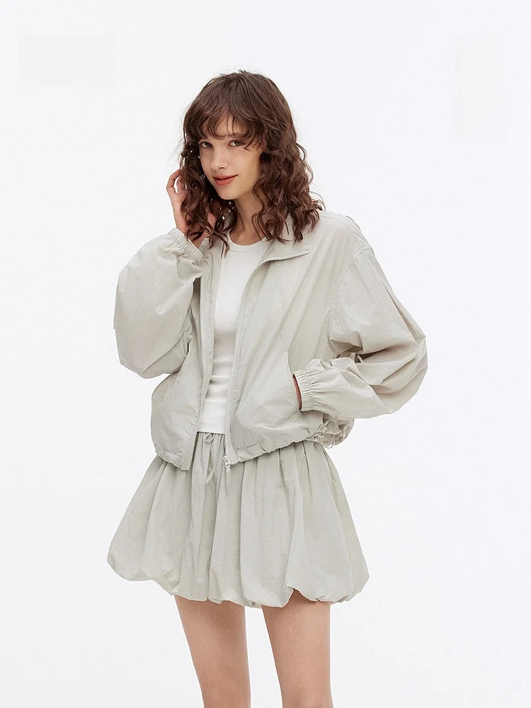 Semir Women's Lightweight Drawstring Short Jacket Skirt Set Casual Style Cotton Long Sleeve Autumn Fashion Two-Piece Outfit
Semir Women's Lightweight Drawstring Short Jacket Skirt Set Casual Style Cotton Long Sleeve Autumn Fashion Two-Piece Outfit