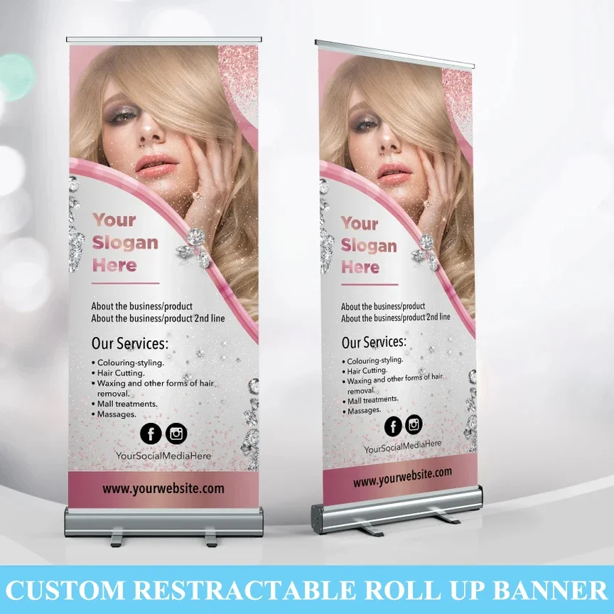 Custom Roll-up Banners and Signs with Stand Foldable Vertical Banner for Business Party Exhibition Anniversary Wedding
Custom Roll-up Banners and Signs with Stand Foldable Vertical Banner for Business Party Exhibition Anniversary Wedding