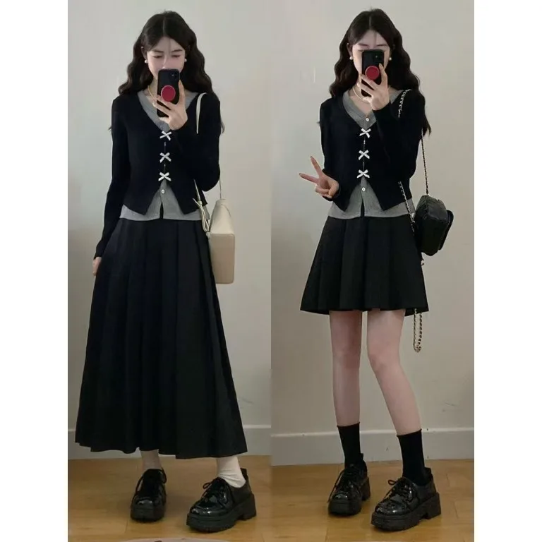 Модный комплект из двух предметов больших размеров: топ и юбка для женщин, осень-зима, новинка, стильный, для повседневной носки, художественный, классический крой
Модный комплект из двух предметов больших размеров: топ и юбка для женщин, осень-зима, новинка, стильный, для повседневной носки, художественный, классический крой