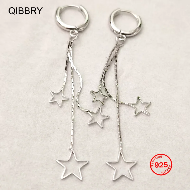 925 Sterling Silver Party Jewelry Beautiful Long Tassel Earring Elegant Popular Three Stars Hoop Earrings For Women
925 Sterling Silver Party Jewelry Beautiful Long Tassel Earring Elegant Popular Three Stars Hoop Earrings For Women