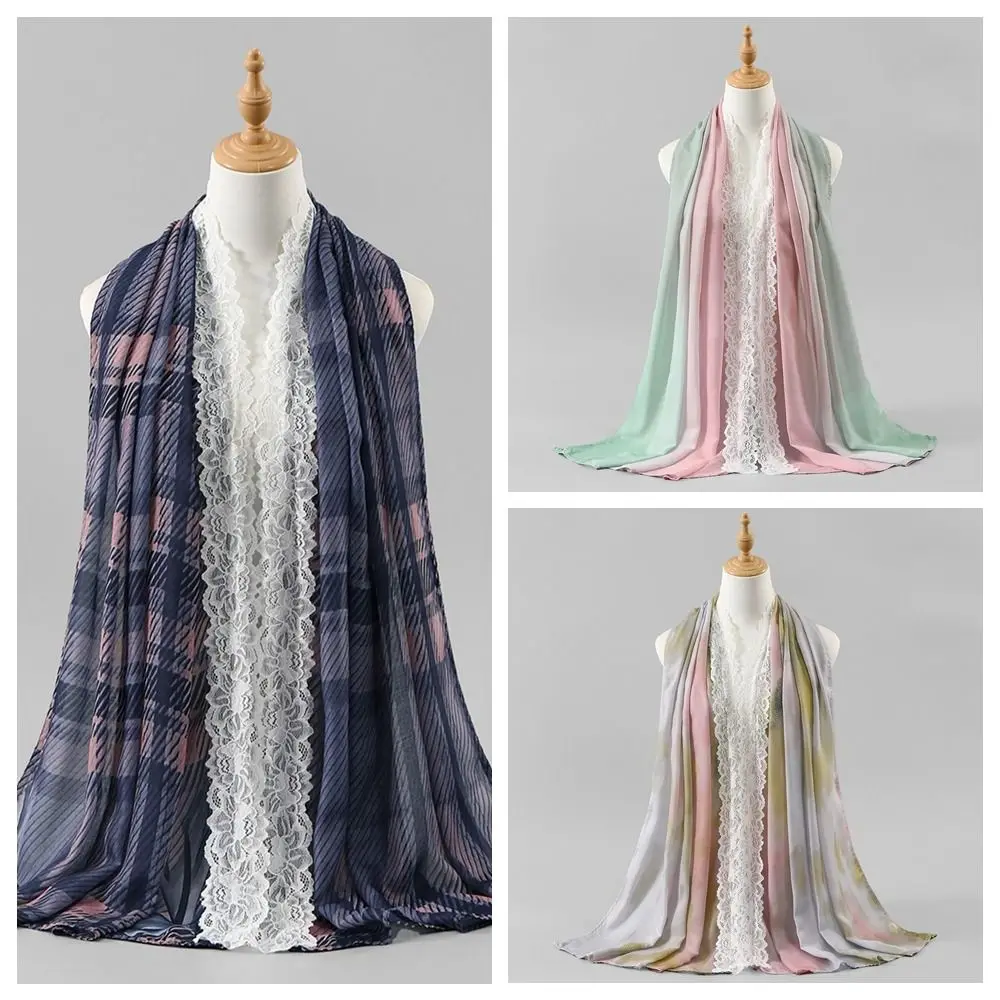 New 180*70cm Hijab Scarf Lace Edge Breathable Shawl Long Wraps Sun Protection Headband Headscarf for Women
New 180*70cm Hijab Scarf Lace Edge Breathable Shawl Long Wraps Sun Protection Headband Headscarf for Women