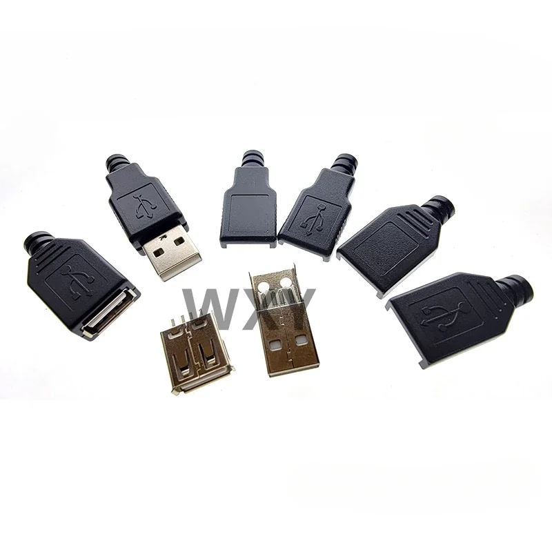 5/10/20Pcs USB Type a Male And Female 4-Pin Sockets with Plastic Covers Black DIY Soldering Connector Kit
5/10/20Pcs USB Type a Male And Female 4-Pin Sockets with Plastic Covers Black DIY Soldering Connector Kit