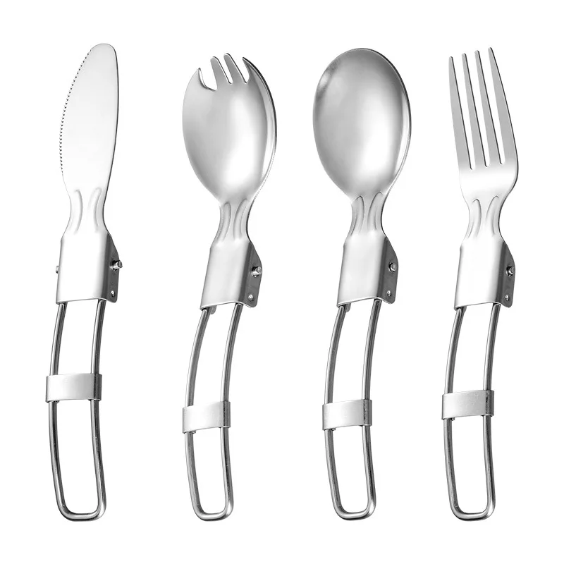 50Set/Lot Folding Knife Fork Spoon Set Cutlery for Picnic Cookware Foldable Knife Stainless Steel Camping Equipment Tableware
50Set/Lot Folding Knife Fork Spoon Set Cutlery for Picnic Cookware Foldable Knife Stainless Steel Camping Equipment Tableware