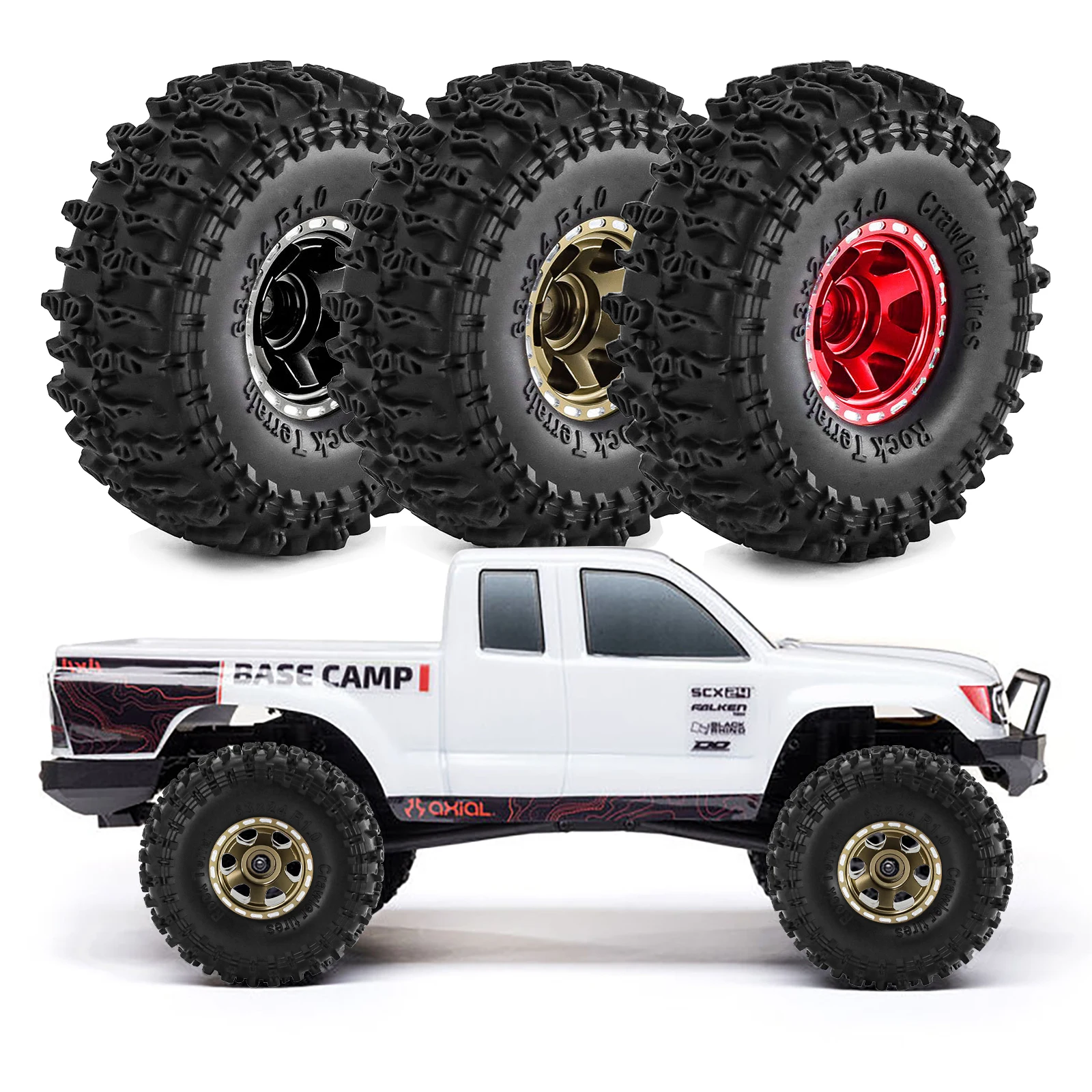 1.0 inch Beadlock Wheel Hub Tire Set for 1/18 1/24 TRX4M Axial SCX24 FCX24 AX24 C10 JLU Deadbolt Gladiator Bronco Crawler Car
1.0 inch Beadlock Wheel Hub Tire Set for 1/18 1/24 TRX4M Axial SCX24 FCX24 AX24 C10 JLU Deadbolt Gladiator Bronco Crawler Car