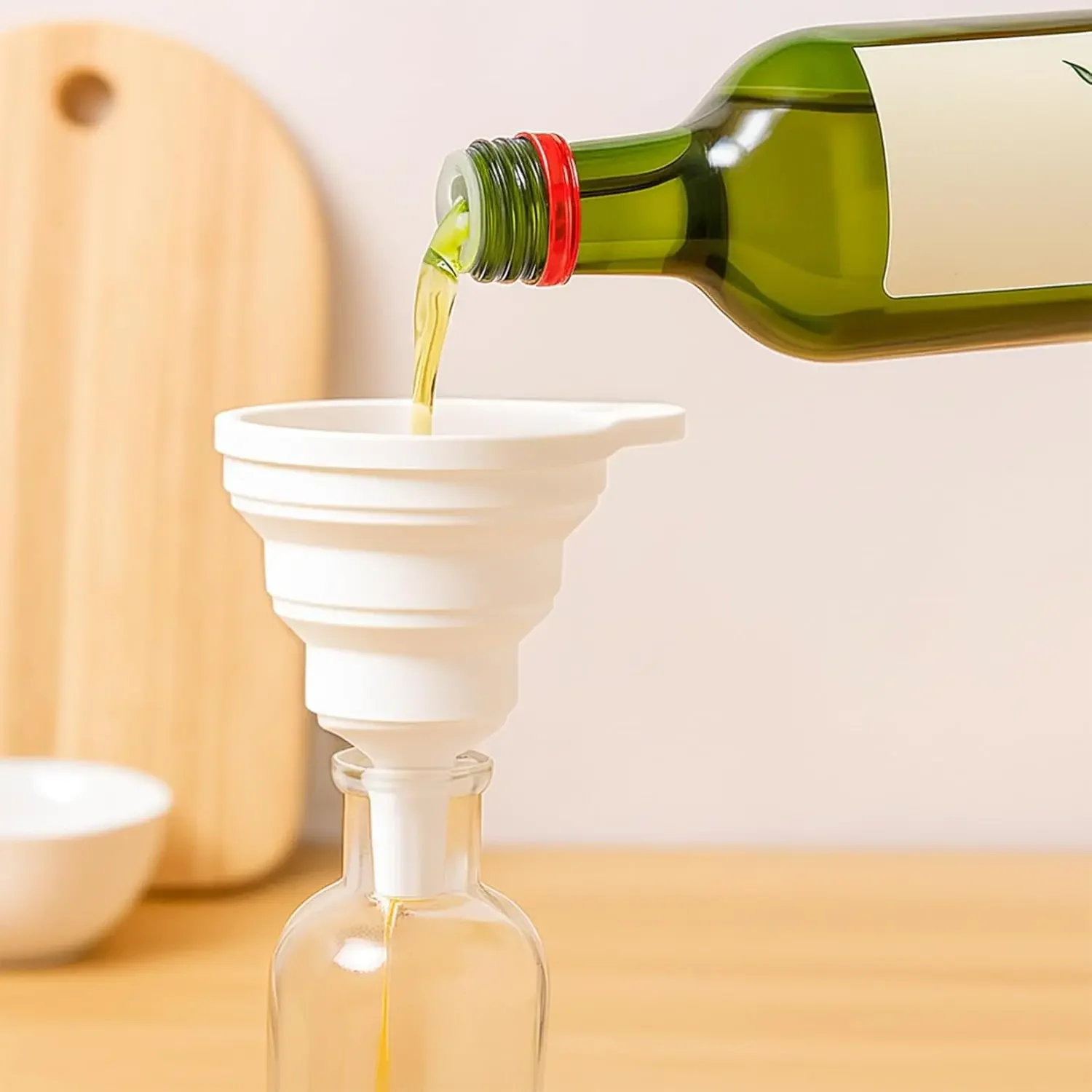 Foldable Silicone Funnels Set – Compact Kitchen Helper for Liquids & Bottles, White
Foldable Silicone Funnels Set – Compact Kitchen Helper for Liquids & Bottles, White