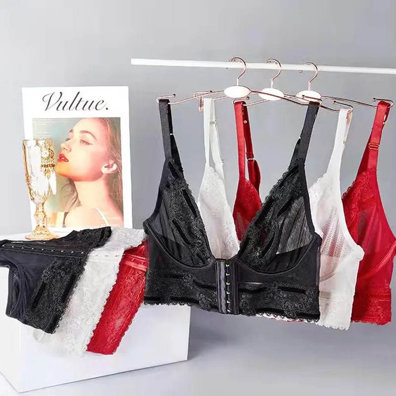 Comfortable big breasts show small bra sexy mesh heavy embroidery ultra-thin bra set anti-sagging gathered lingerie large size
Comfortable big breasts show small bra sexy mesh heavy embroidery ultra-thin bra set anti-sagging gathered lingerie large size