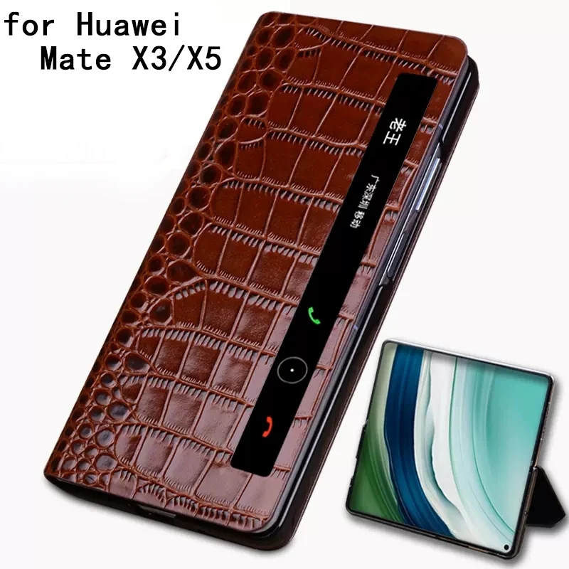 Luxury Genuine Leather Case for Huawei Mate X5 Magnetic Flip Phone Cover for Huawei Mate X3 Funda Skin MateX5/Mate3 Window Bag
Luxury Genuine Leather Case for Huawei Mate X5 Magnetic Flip Phone Cover for Huawei Mate X3 Funda Skin MateX5/Mate3 Window Bag