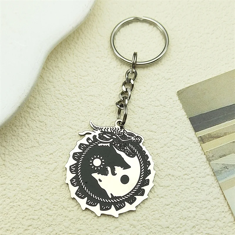 Yin Yang Gossip Tai Chi Wolf Sun Moon Stainless Steel Dragon Key Chains for Women Men Silver Black Color Key Ring Jewelry
Yin Yang Gossip Tai Chi Wolf Sun Moon Stainless Steel Dragon Key Chains for Women Men Silver Black Color Key Ring Jewelry
