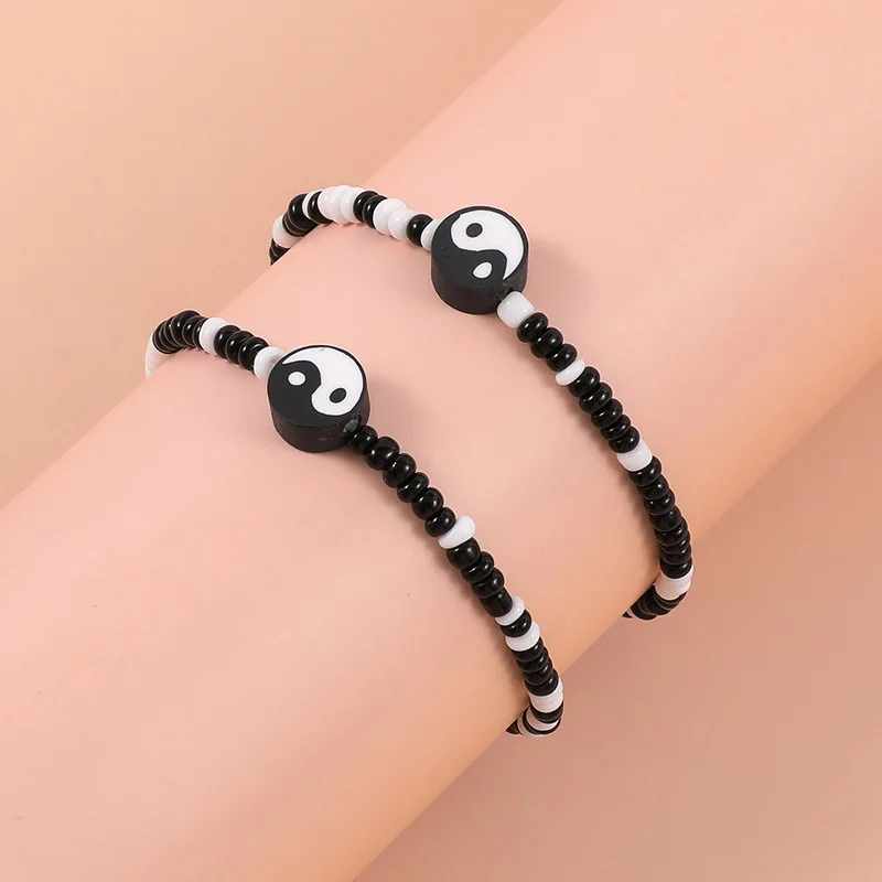 2pcs/Set Ethnic Yin Yang Tai Chi Anklet with Rice Beads, Creative Blessing Card Fashion Jewelry Gift for Women & Girls
2pcs/Set Ethnic Yin Yang Tai Chi Anklet with Rice Beads, Creative Blessing Card Fashion Jewelry Gift for Women & Girls