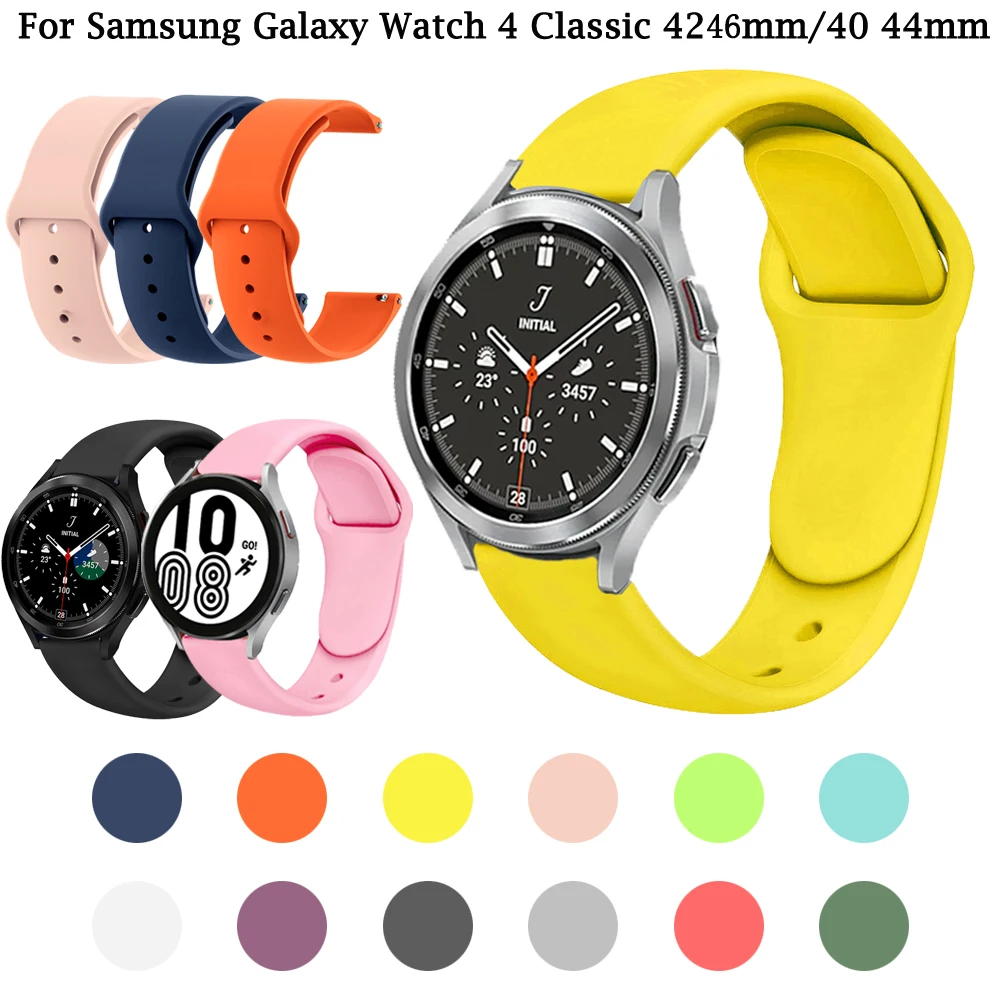 Силиконовый ремешок для часов Samsung Galaxy Watch 4 40 44 мм Смарт-часы 20 мм ремешок для Galaxy watch 4 classic 42 46 мм Ремешки-браслеты
Силиконовый ремешок для часов Samsung Galaxy Watch 4 40 44 мм Смарт-часы 20 мм ремешок для Galaxy watch 4 classic 42 46 мм Ремешки-браслеты