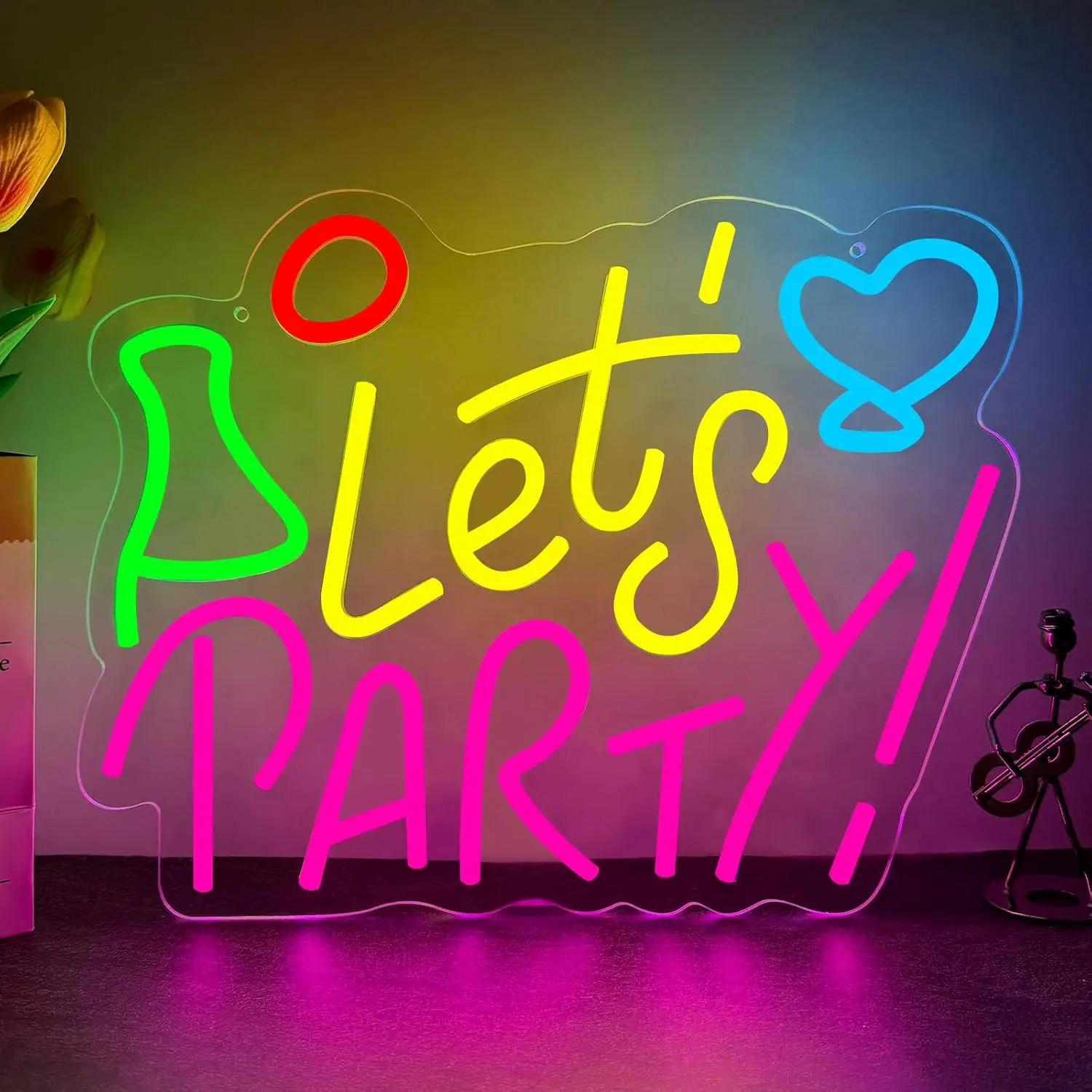 "Lets Party" Neon Sign USB Powered LED Light for Bachelorette Birthday Engagement Party Bar Bedroom Aesthetic Decoration Gift
"Lets Party" Neon Sign USB Powered LED Light for Bachelorette Birthday Engagement Party Bar Bedroom Aesthetic Decoration Gift