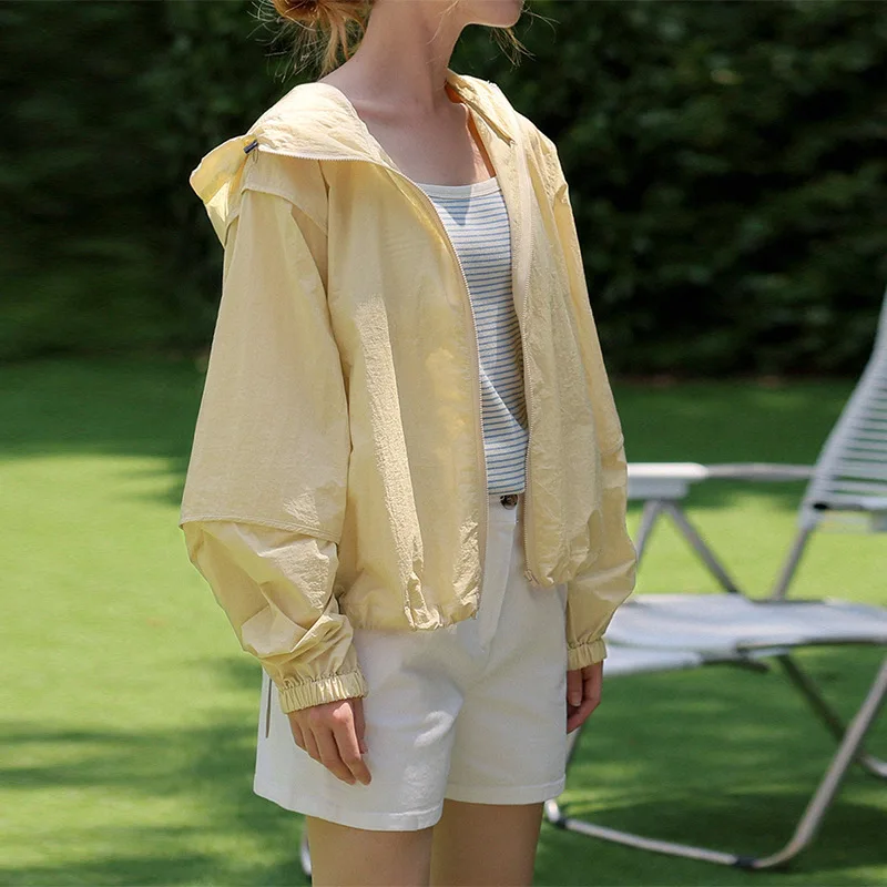 2024 Newly Outdoor Sports Wind Work Jacket Sun Protection Solid Casual Draw Rope Hooded Sunscreen Coat Women Summer Clothing
2024 Newly Outdoor Sports Wind Work Jacket Sun Protection Solid Casual Draw Rope Hooded Sunscreen Coat Women Summer Clothing