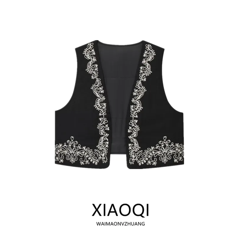 Women's Slim Fit Embroidered V-Neck Jacket Vest Fashion Design Outerwear Autumn 2025 New Arrival 1296985 No Button Closure
Women's Slim Fit Embroidered V-Neck Jacket Vest Fashion Design Outerwear Autumn 2025 New Arrival 1296985 No Button Closure