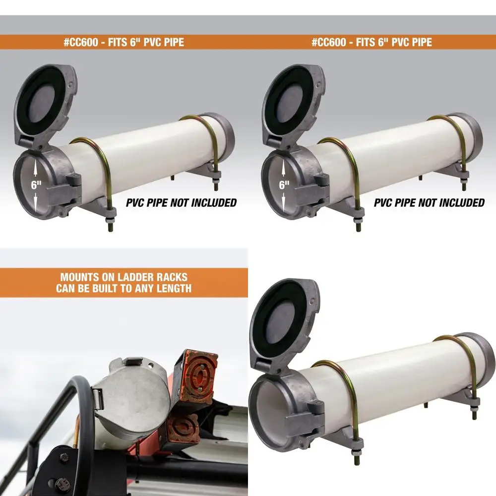 Buyers Products CC600 PVC Conduit Carrier Kit, 6 Inch Diameter, Mounting Hardware Included, Spring-Loaded Latch, Weather-Resista
Buyers Products CC600 PVC Conduit Carrier Kit, 6 Inch Diameter, Mounting Hardware Included, Spring-Loaded Latch, Weather-Resista