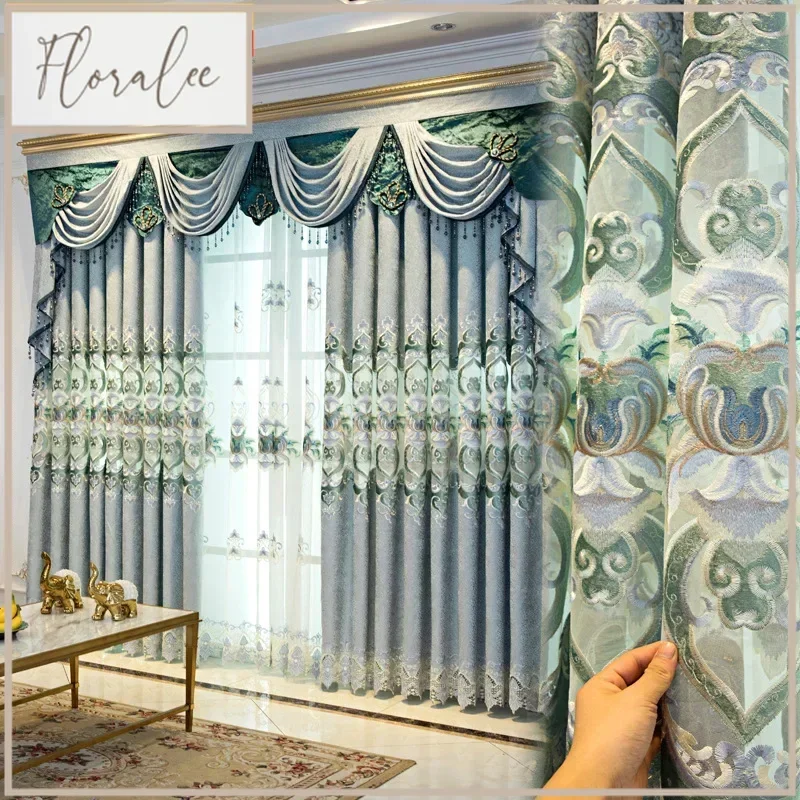 New European Embroidery Curtains For Living Room Bedroom Chenille Drapes Water Wave French Curtain Header Curtains Customize
New European Embroidery Curtains For Living Room Bedroom Chenille Drapes Water Wave French Curtain Header Curtains Customize