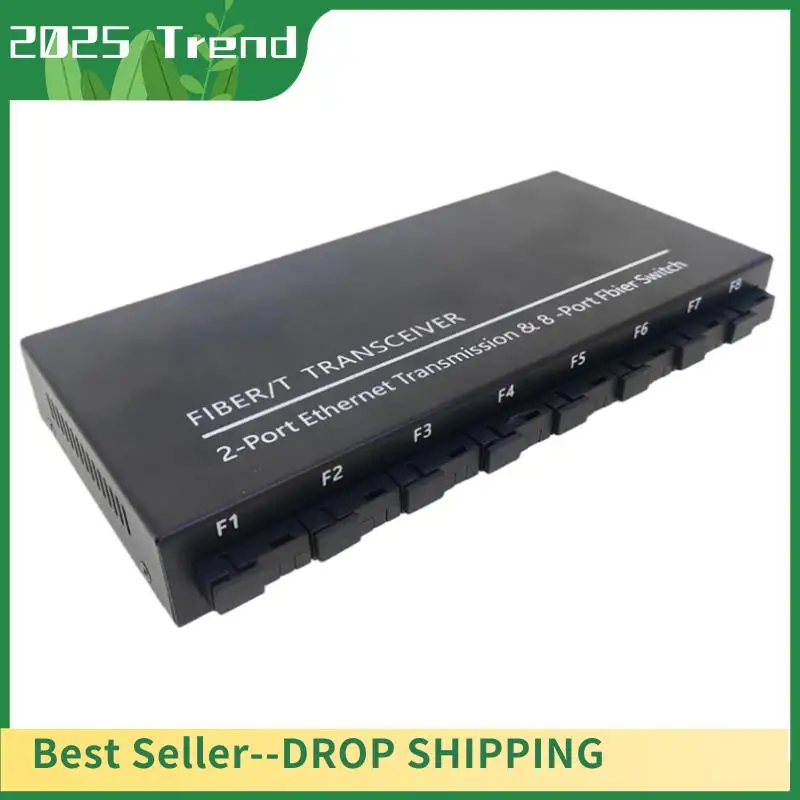 Gigabit Ethernet Switch Fiber Optical Switch 8 SC Fiber Port 2 1000M RJ45 Industrial Grade SC Converter 8F2E Accessories EU Plug
Gigabit Ethernet Switch Fiber Optical Switch 8 SC Fiber Port 2 1000M RJ45 Industrial Grade SC Converter 8F2E Accessories EU Plug